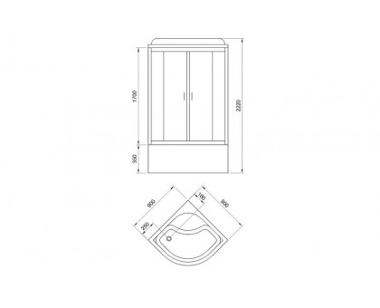 Душевая кабина Royal Bath RB 90CK5-BT-CH 90х90 см, с прозрачными стеклами