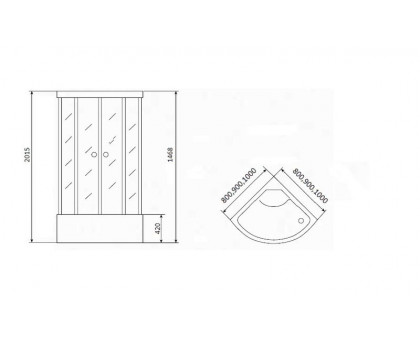 Душевая кабина Timo ECO TE-0790 Р 90х90 см