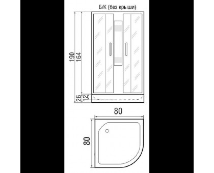 Душевая кабина River NARA 80/24 Б/К МТ