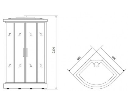 Душевая кабина Timo Standart T-1109 P 90х90 см без электрики и гидромассажа
