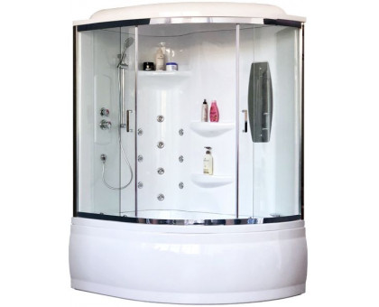 Душевая кабина Royal Bath RB 170ALP-T-CH 170х100 см, с прозрачными стеклами, левосторонняя