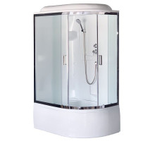 Душевая кабина Royal Bath RB 8120BK1-M-CH 120х80 см, с матовыми стеклами, левосторонняя