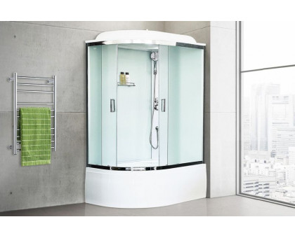 Душевая кабина Royal Bath RB 8120BK5-WC-CH 120х80 см, с матовыми стеклами, правосторонняя