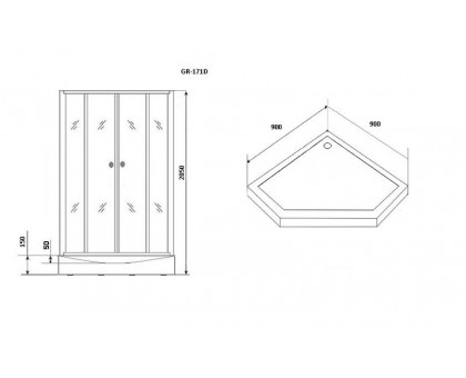 Душевая кабина Grossman GR271D Classic 90х90 см