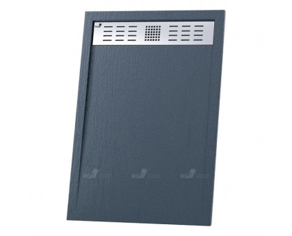 Душевой поддон RGW STM-G 80x120 см, прямоугольный, искусственный камень, графит