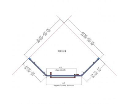 Душевой уголок RGW HO-084B 90x90, прозрачное стекло