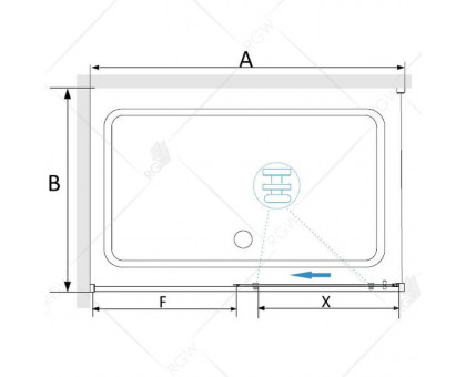 Душевой уголок RGW SV-42B (SV-12B + Z-050-2B) 140x70, прозрачное стекло