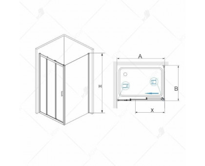 Душевой уголок RGW PA-73 P (PA-13 + 2Z-33) 150x70, прозрачное стекло