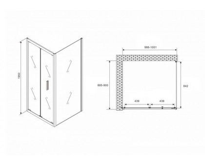 Душевой уголок ABBER Sonnenstrand AG07100-S90