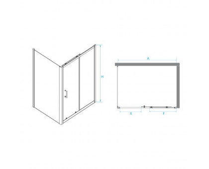 Душевой уголок RGW PA-74 (PA-14 + Z-050-2) 130x80, прозрачное стекло