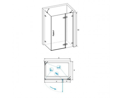 Душевой уголок RGW SA-41 80x100, прозрачное стекло